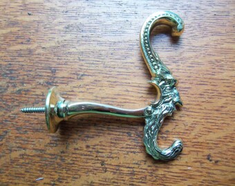 New Brass Mythical "Green Man" Wall Coat or Hat Hook