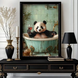 Funny animals Print, Funny Panda Bathroom Wall Art Decor, Toilet Humor, Bathroom animals Wall Art, Toilet Poster (25)