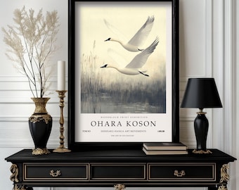 Ohara Koson Poster Goose, Ohara Koson Print, Ohara Koson Exhibition Print, Ohara Koson Poster art , Ohara Koson Vintage(O1_021)