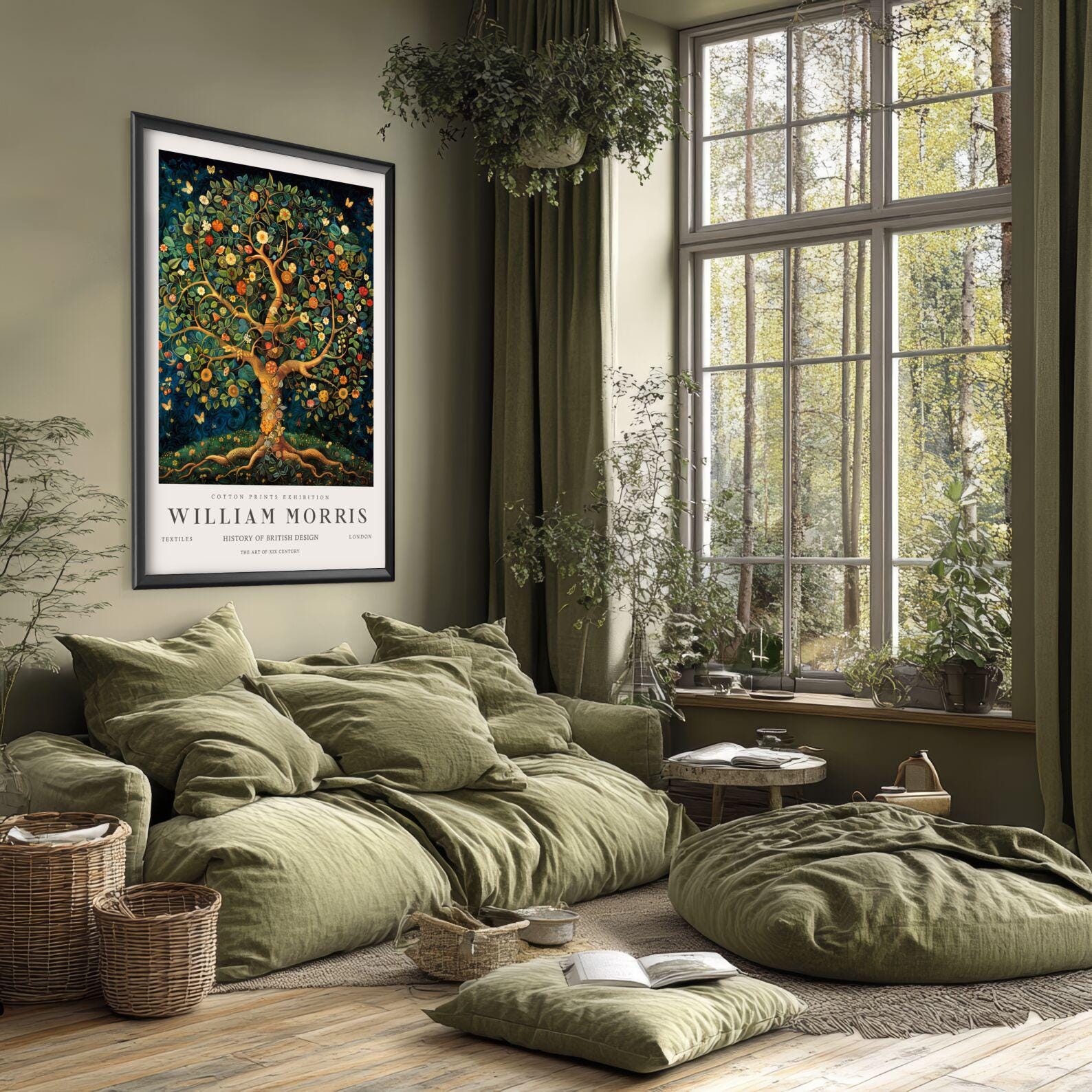 William Morris Tree of Life Print, William Morris Exhibition Print ...