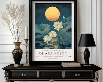 Ohara Koson Poster Lotus, Ohara Koson Print, Ohara Koson Exhibition Print, Ohara Koson Poster art , Ohara Koson Vintage(O1_015)
