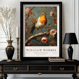 Estampe William Morris « Orignal rouge-gorge », estampe d'exposition William Morris, affiche de haute qualité, affiche William Morris, art vintage de Morris (M3_319)