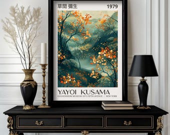 Yayoi Kusama Print, Yayoi Kusama Exhibition Print, High quality poster, Yayoi Kusama Poster, Vintage Kusama Wall Art (k1_26)