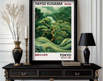 Yayoi Kusama Print Nature, Yayoi Kusama Exhibition Print, High quality poster, Yayoi Kusama Poster, Vintage Kusama Wall Art (k2_72)