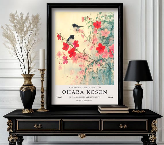 Ohara Koson Poster Birds, Ohara Koson Print, Ohara Koson Exhibition Print, Ohara Koson Poster art , Ohara Koson Vintage(O1_032)