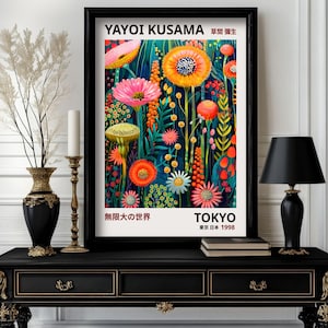 Impressão de Yayoi Kusama, impressão de exposição de Yayoi Kusama, pôster de alta qualidade, pôster de Yayoi Kusama, arte de parede vintage de Kusama (k2_47)