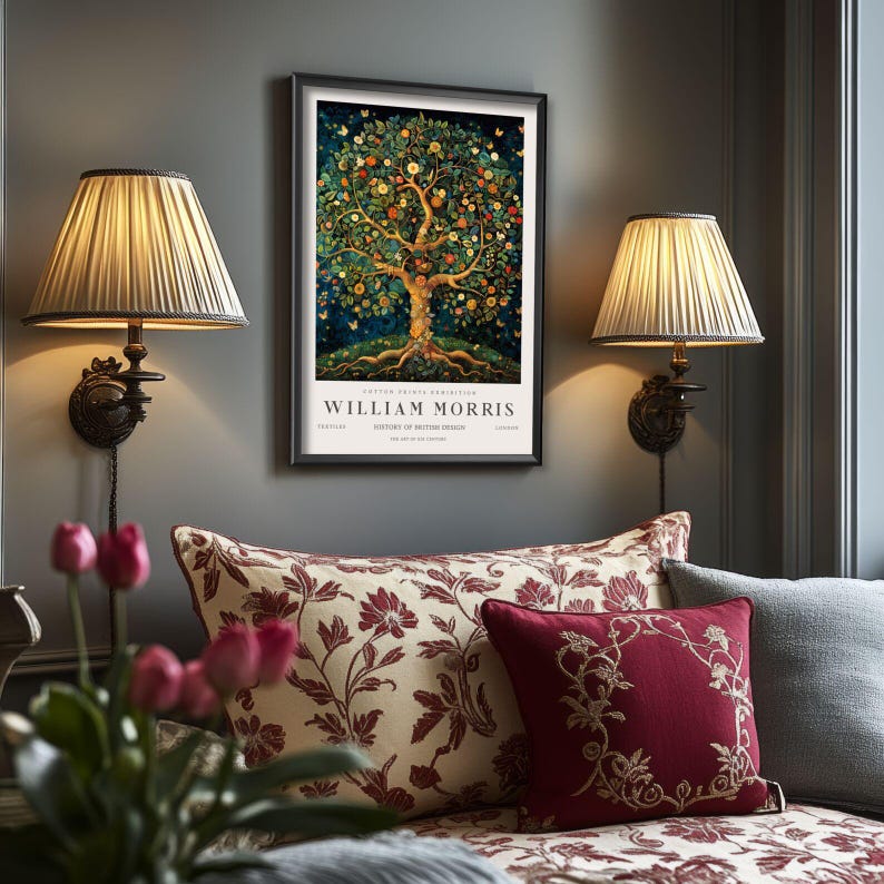William Morris Tree of Life Print, William Morris Exhibition Print ...