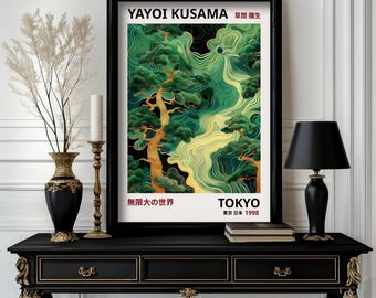 Yayoi Kusama Print, Yayoi Kusama Exhibition Print, High quality poster, Yayoi Kusama Poster, Vintage Kusama Wall Art (k2_10)
