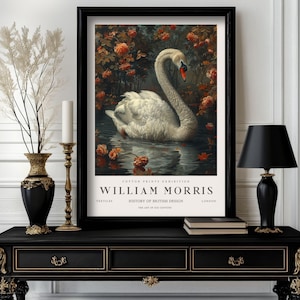 William Morris Swan Bird Print, William Morris Exhibition Print, High quality poster, William Morris Poster, Vintage Morris Art (M3_332)
