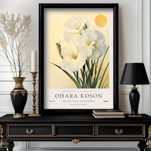 Ohara Koson Poster Iris, Ohara Koson Print, Ohara Koson Exhibition Print, Ohara Koson Poster art , Ohara Koson Vintage(O1_011)