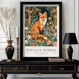 Estampe Renard de William Morris, Estampe d'exposition William Morris, Affiche de haute qualité, Affiche William Morris, Art mural vintage Morris (M2_21)