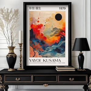 Stampa di Yayoi Kusama, stampa della mostra di Yayoi Kusama, poster di alta qualità, poster di Yayoi Kusama, arte murale vintage di Kusama (k1_7)