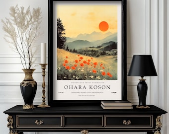 Ohara Koson Poster Flowers, Ohara Koson Print, Ohara Koson Exhibition Print, Ohara Koson Poster art , Ohara Koson Vintage(O1_017)