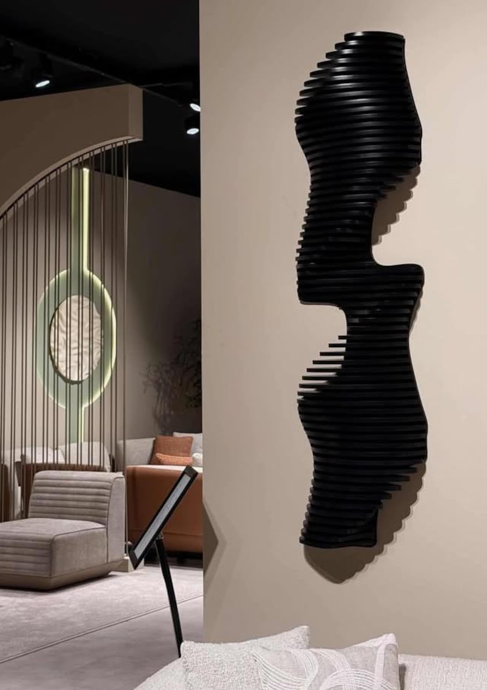 Parametric Wall Art | Vertical 3D Acoustic Panel | Large Wall Hangings ...