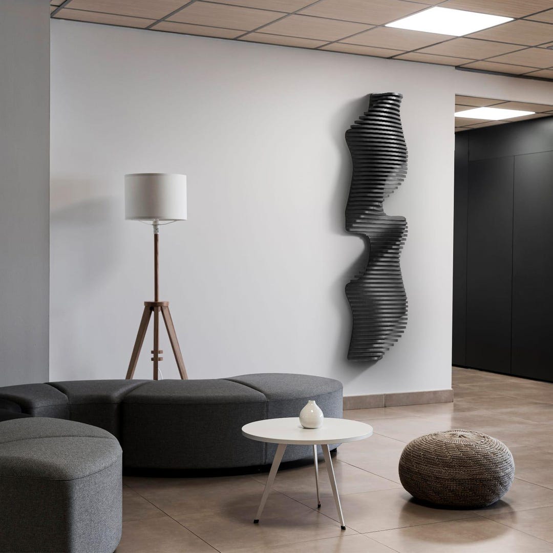 Parametric Wall Art | Vertical 3D Acoustic Panel | Large Wall Hangings ...