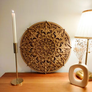 MANDALA WOOD Wall Decor, Sacred Geometry Art, Living Room Decor, Handcrafted Rustic Boho Home Accent, Mandala 3D Wood Art, New Home Gift