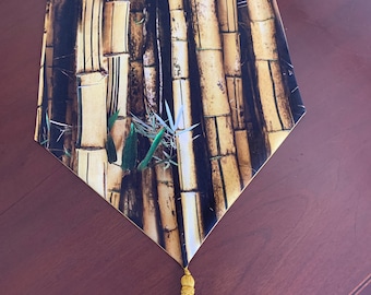 Hoffman Call of the Wild Digital Bamboo Grove Tropical Table Runner by ThemeRunners