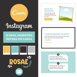 10 Canva-E-Mail-Marketing-Vorlagen, Produkte, Testimonials, Promo, Online-Geschäft, Geschäftsfrau