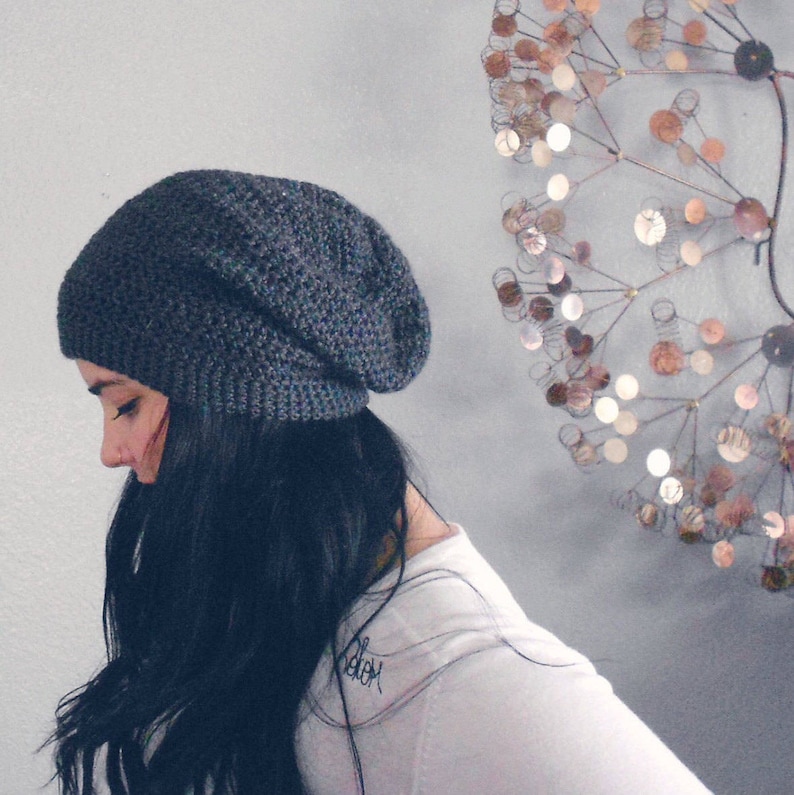 unisex slouch beanie . eco friendly . vegan . PICK YOUR COLOR . image 6