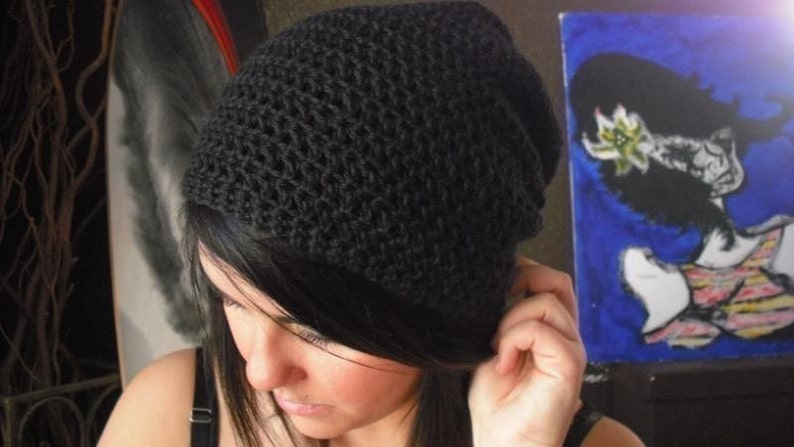 unisex slouch beanie . eco friendly . vegan . PICK YOUR COLOR . image 9