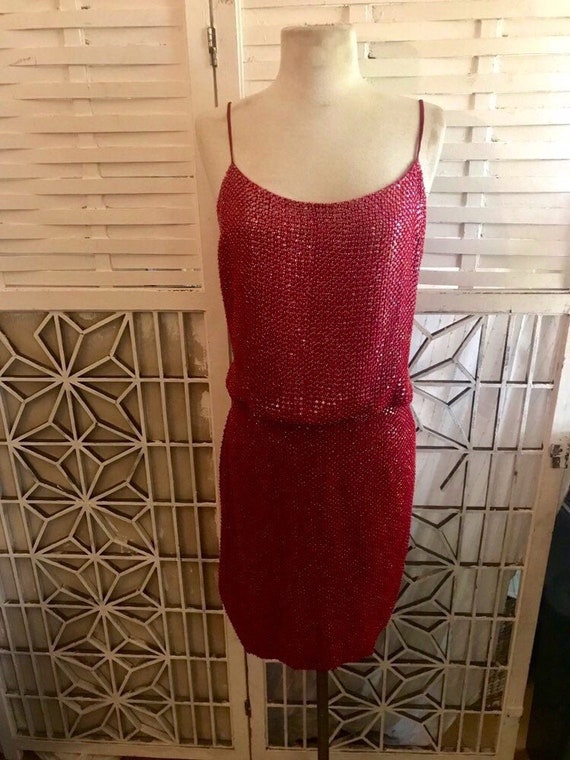 Red Sequined Top & Skirt - NYE - Christmas - spark