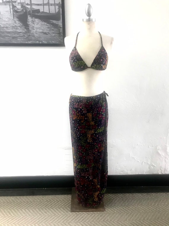 1970’s Vintage Bikini with Matching Skirt and Top f… Gem