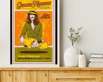 Vintage 1974 George Harrison Dark Horse Tour Usa Poster A3/a4 - Etsy