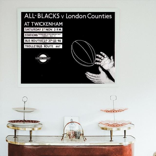 All Blacks Rugby Poster - Etsy