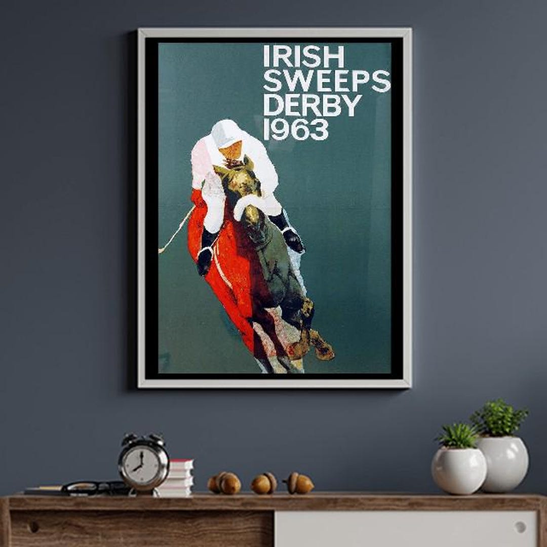 1963 Irish Sweeps Derby Horse Racing Poster A3 Print - Etsy