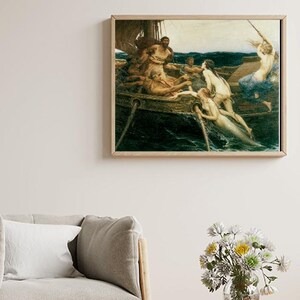 Ulysses and the sirens by herbert draper a3/a2/a1 art print/canvas