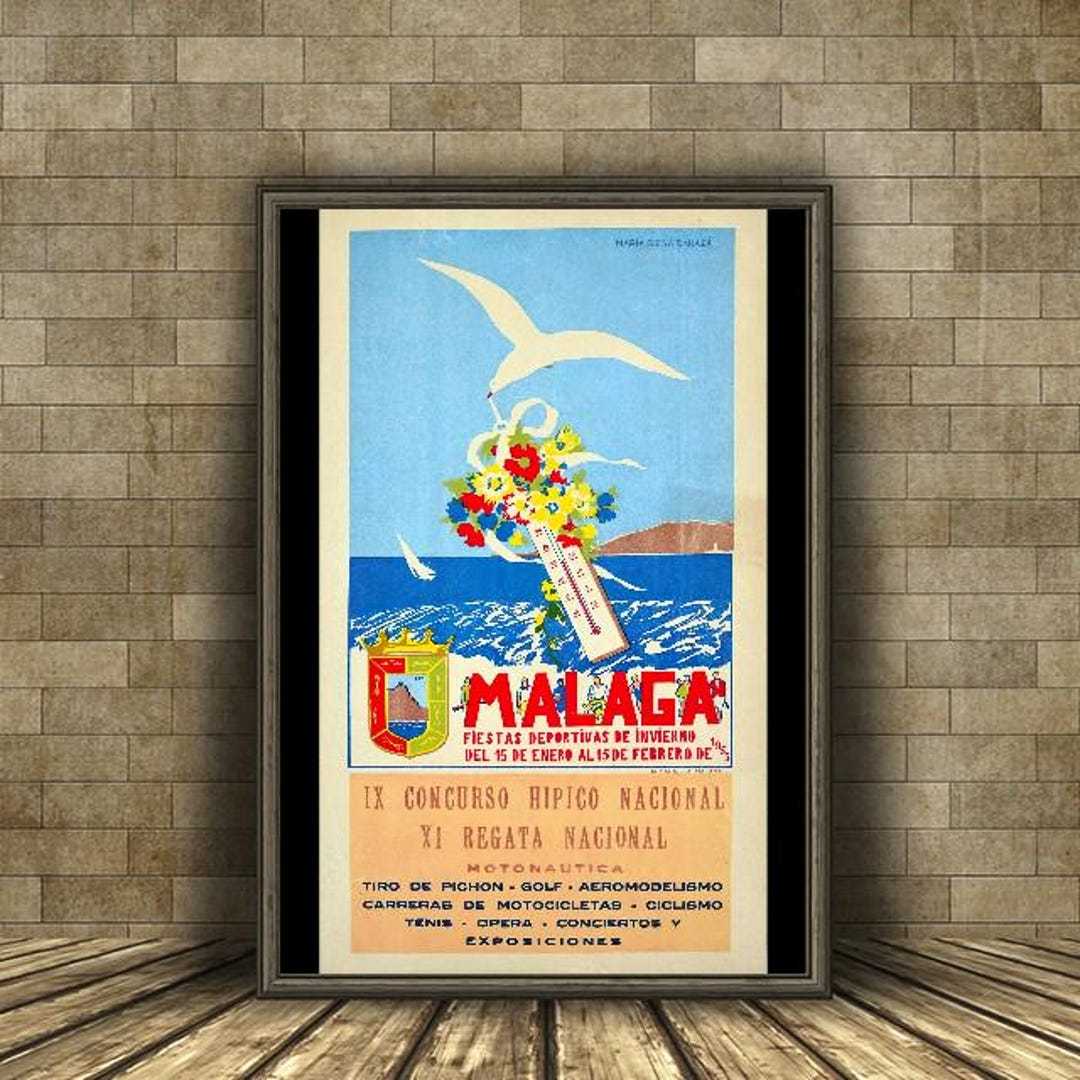 Vintage 1953 Malaga Fiesta Feria Tourism Poster Reprint A3/a4 - Etsy
