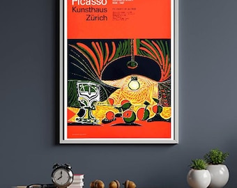Vintage 1968 Picasso Art Exhibition Zurich Poster A3/a4 - Etsy
