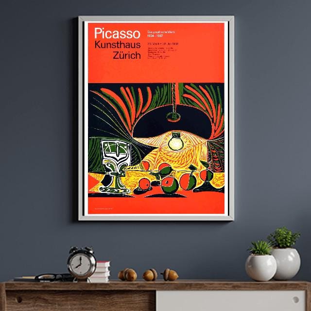 Vintage 1968 Picasso Art Exhibition Zurich Poster A3/a4 - Etsy