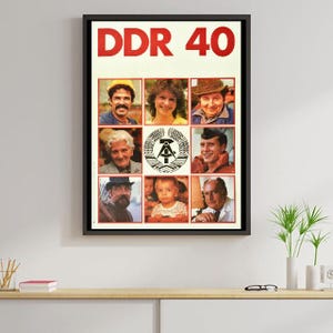 Vintage DDR DDR 40 Jahre Kommunismus Poster Print a3/a4