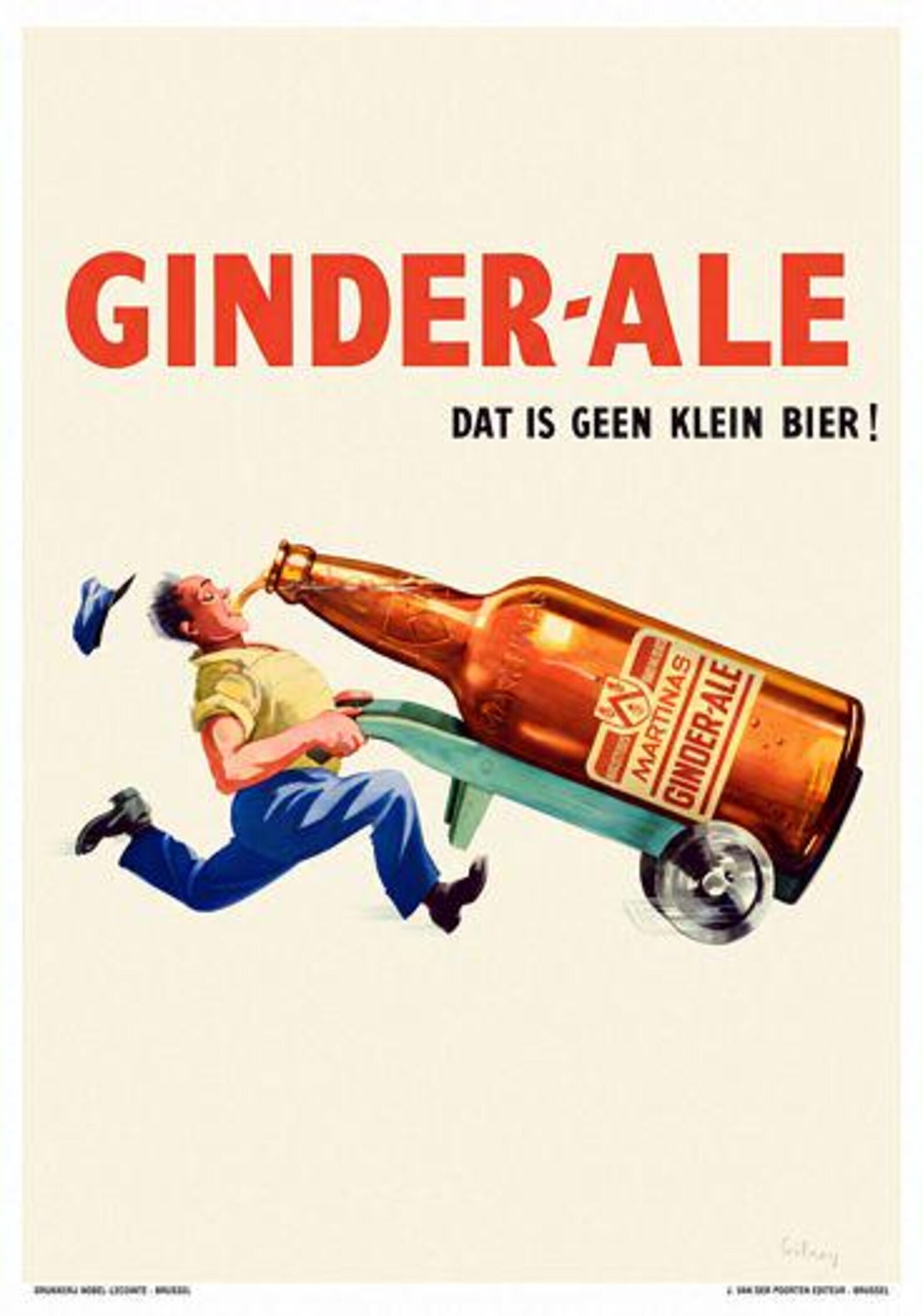 Vintage German Ginder Ale Beer Advertisement Poster A4/A3/A2/A1 Print ...