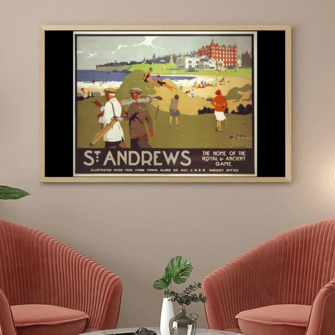 Vintage Lner St Andrews Home of Golf Railway Poster A4/a3/a2/a1 Print ...