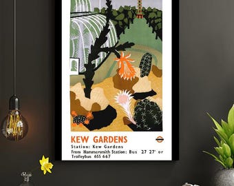 1939 kew gardens tourism poster a3/a4 print