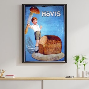 Vintage hovis bread advertisement poster print a3/a4