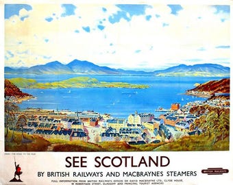 Póster Vintage British Rail Solway Coast Railway Estampado A3/A2/A1