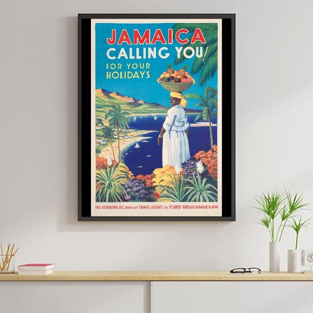 Vintage Jamaica Tourism Poster A3/a4 - Etsy