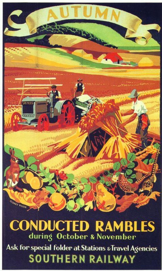 Affiche Vintage Southern Railways - Paysage De Wells Somerset - Format A4/A3/A2/A1 - Reproduction Neuve