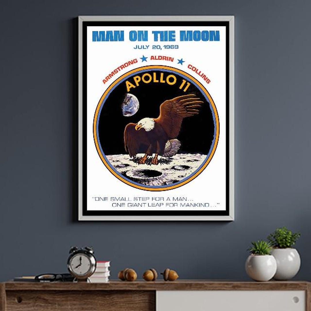 Vintage Apollo 11 Moon Landing Poster Poster A3/a4 Print - Etsy UK