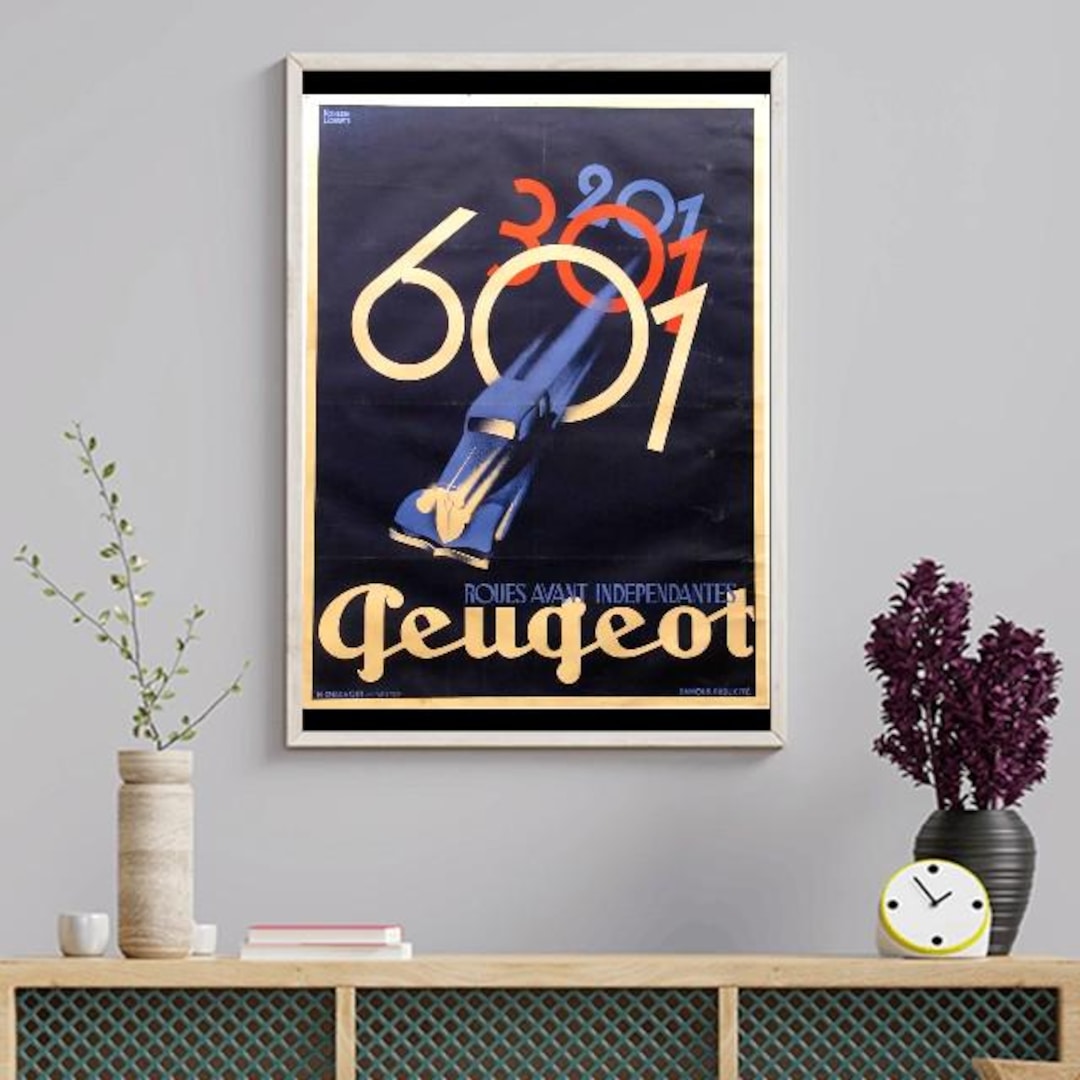 Vintage Peugeot 601 Motor Car Advertisement Poster Print A3/a4 - Etsy