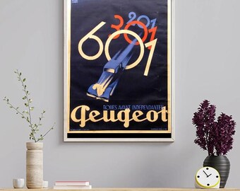 Vintage Peugeot 601 Motor Car Advertisement Poster Print A3/a4 - Etsy