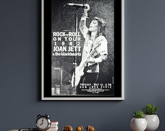 Vintage 1982 Joan Jett and the Blackhearts Concert Poster A3/a4 - Etsy