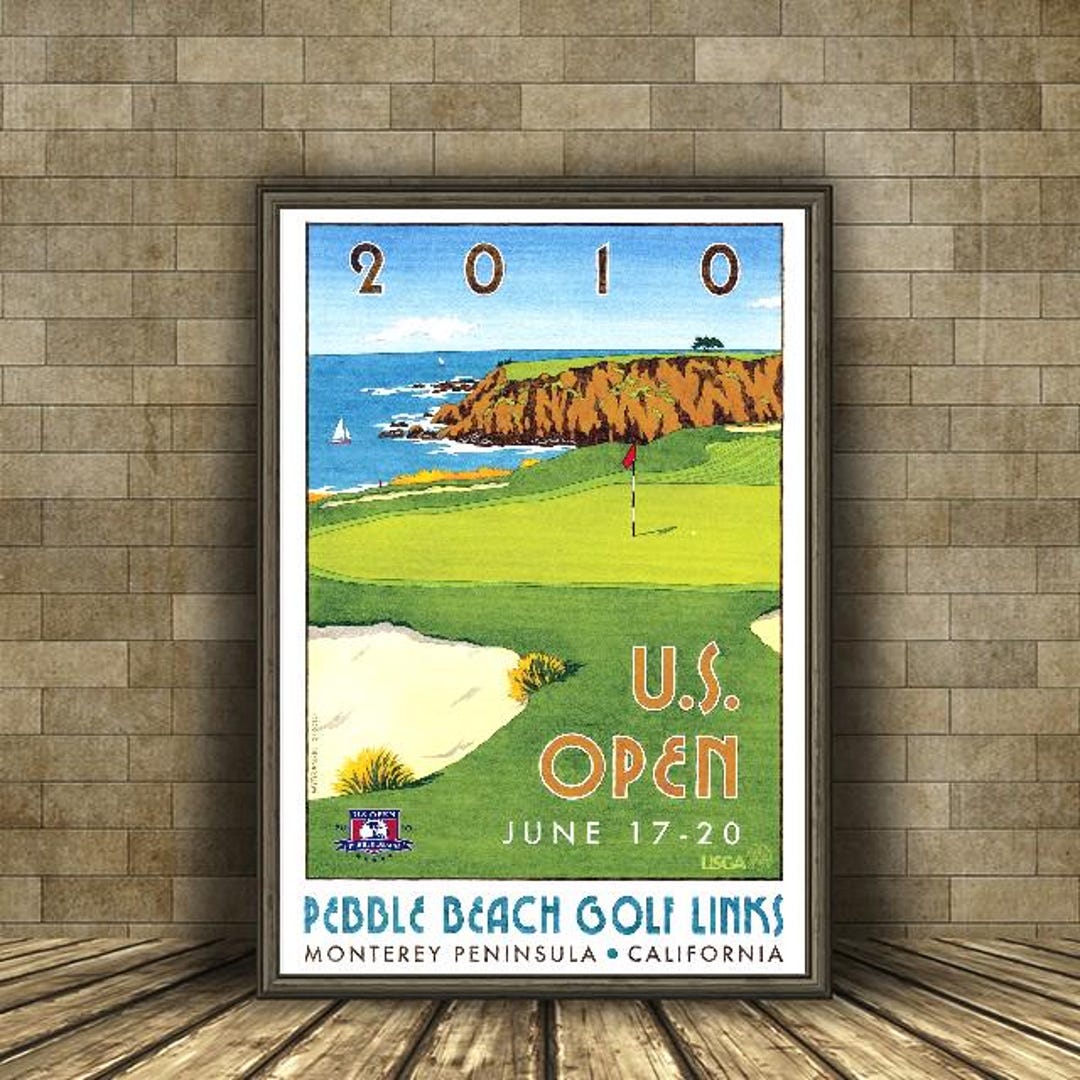 Vintage 2010 Pebble Beach Us Open Golf Poster Print A3/a4 - Etsy