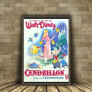 Vintage French Cinderella Movie Poster A3/a4 Print - Etsy