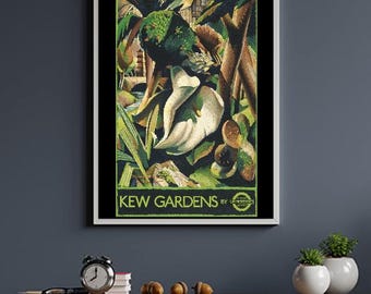 1934 kew gardens tourist poster a3/a4 print