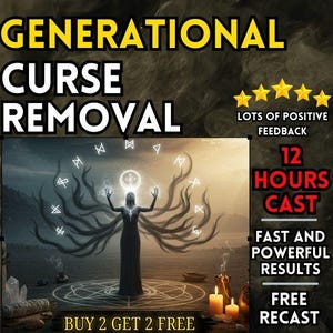 100% RIMOZIONE MALEDIZIONE GENERAZIONALE / Rompi maledizioni familiari / Guarigione ancestrale / Liberazione spirituale / Purificazione energetica / Risultati rapidi