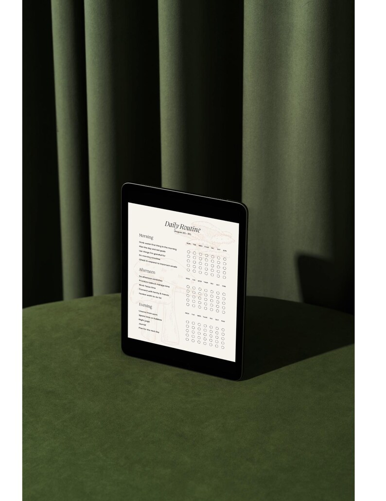 Daily Routine Tablet Daily Routine Checklist - Fill the Bubble To-do List - Downloadable PDF ...